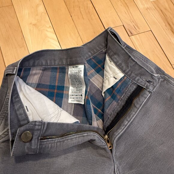 Carhartt Flannel Lined Pants Men's 30 Grey EUC - Picture 5 of 12